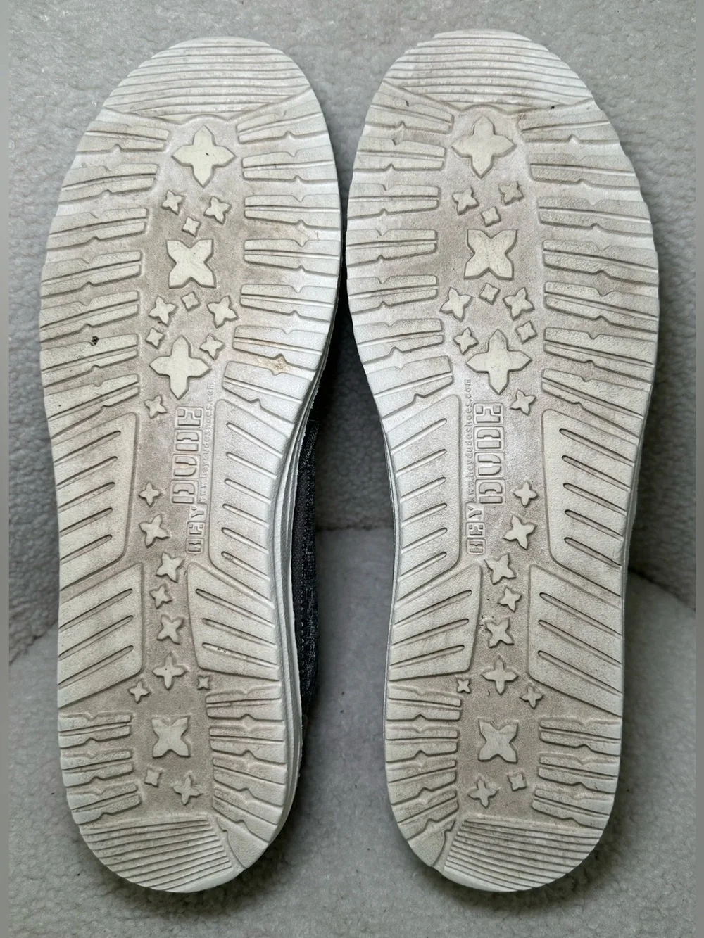 Hey‎ Dude Wally Slip On Loafers Gray Tan White Canvas Comfort Casual Summer 13